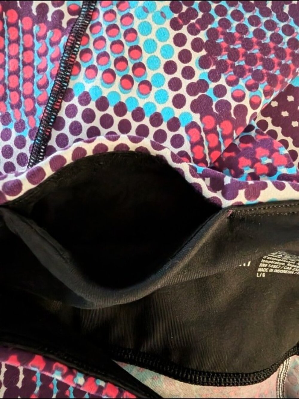 Like New Victoria's Secret VSX Knockout Leggings‎ Polka Dot Size L - Picture 6 of 6
